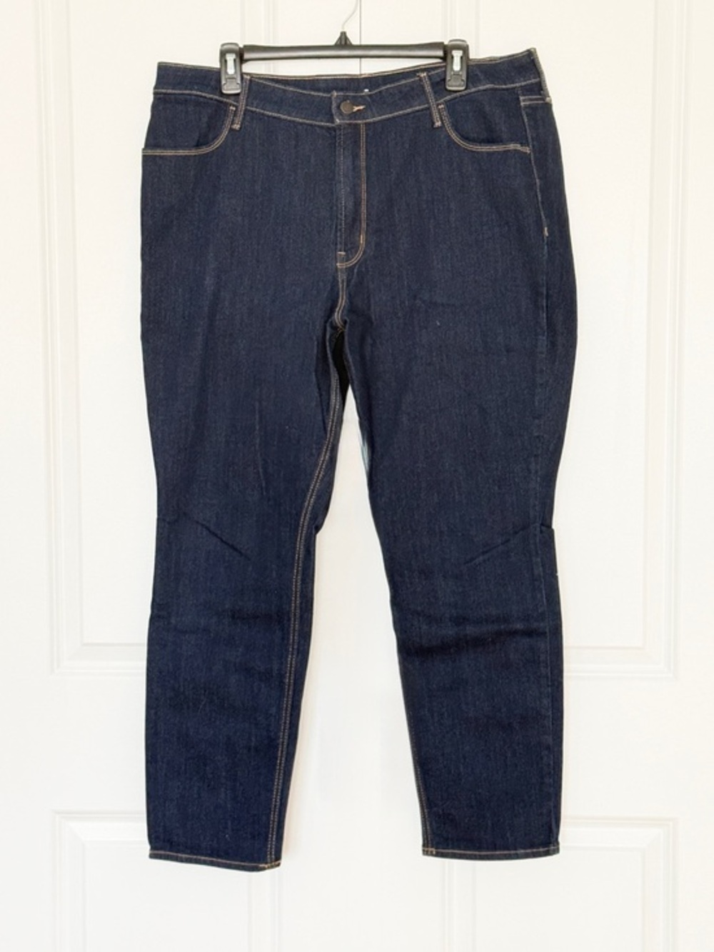 Old Navy High-Rise Straight Jeans Dark Wash Stretch Denim 18